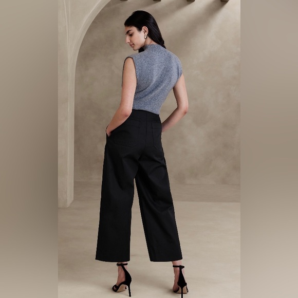 Banana Republic Black Wide Leg Pants Size 2 - Picture 5 of 5